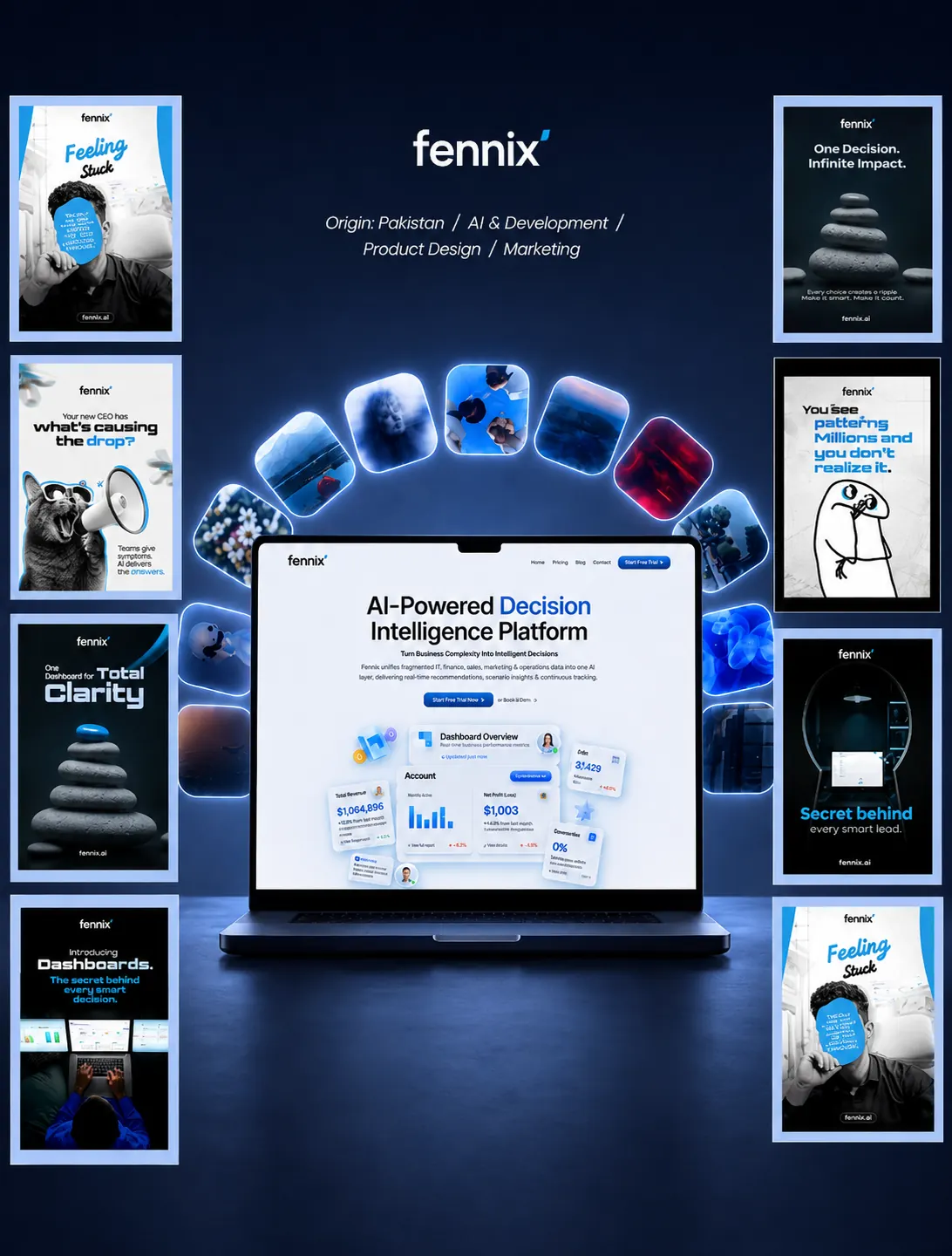 Concept illustration — a paid social campaign