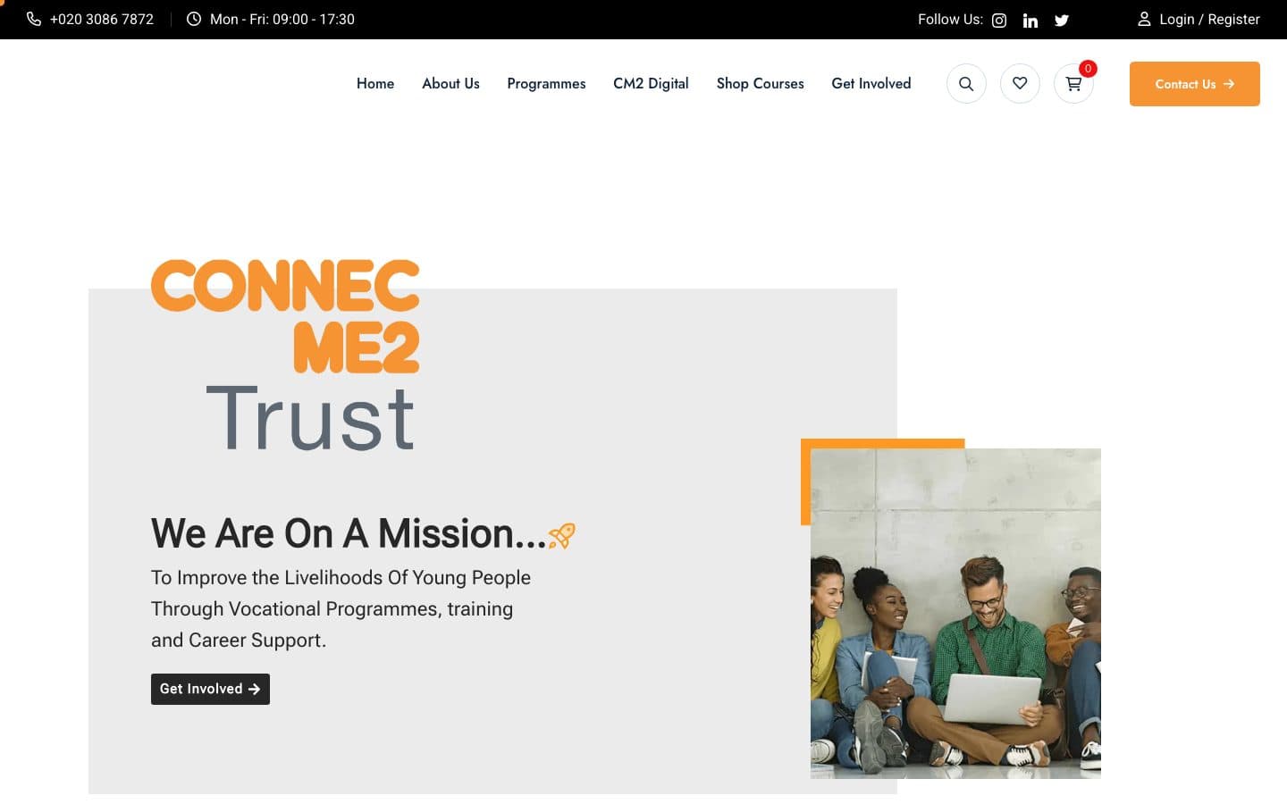The cm2.co.uk homepage