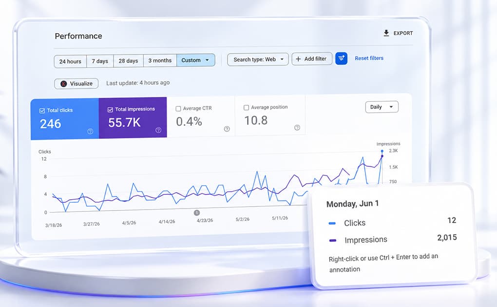 Search performance reporting