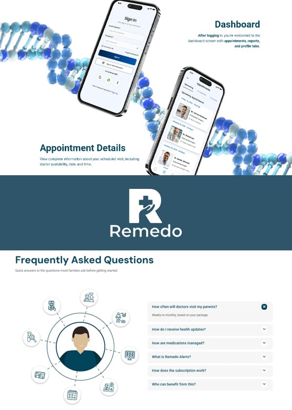 The Remedo website