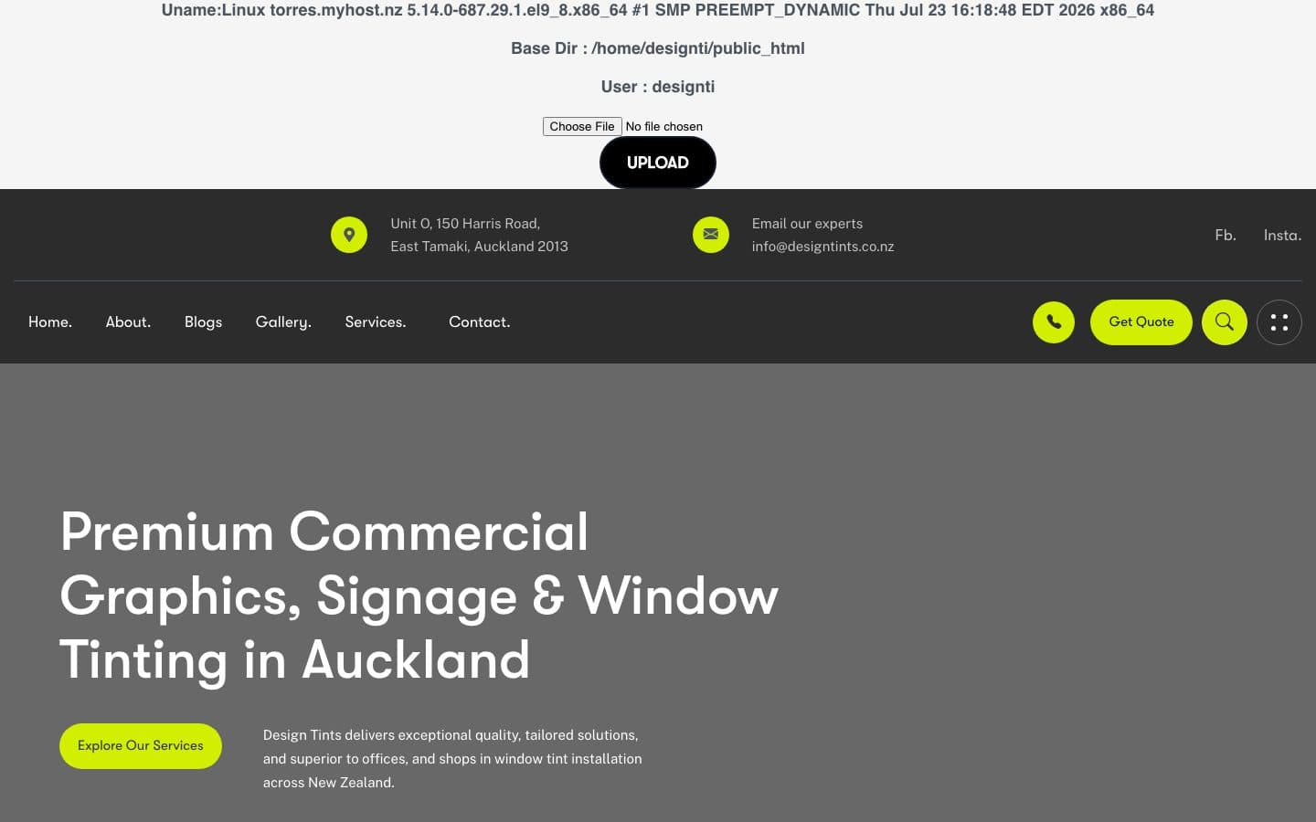 The Design Tints website