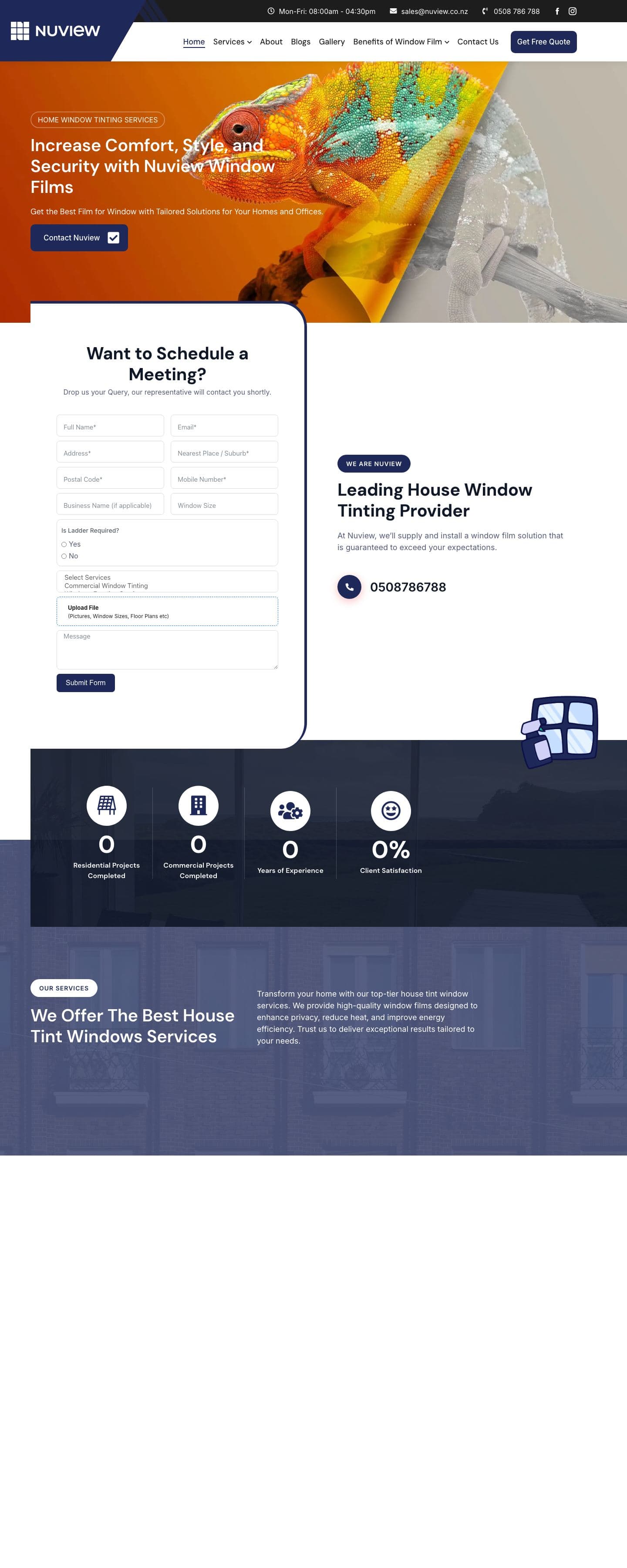 The nuview.co.nz homepage